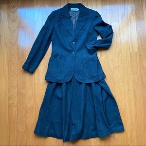 Charcoal grey Jones New York blazer and skirt